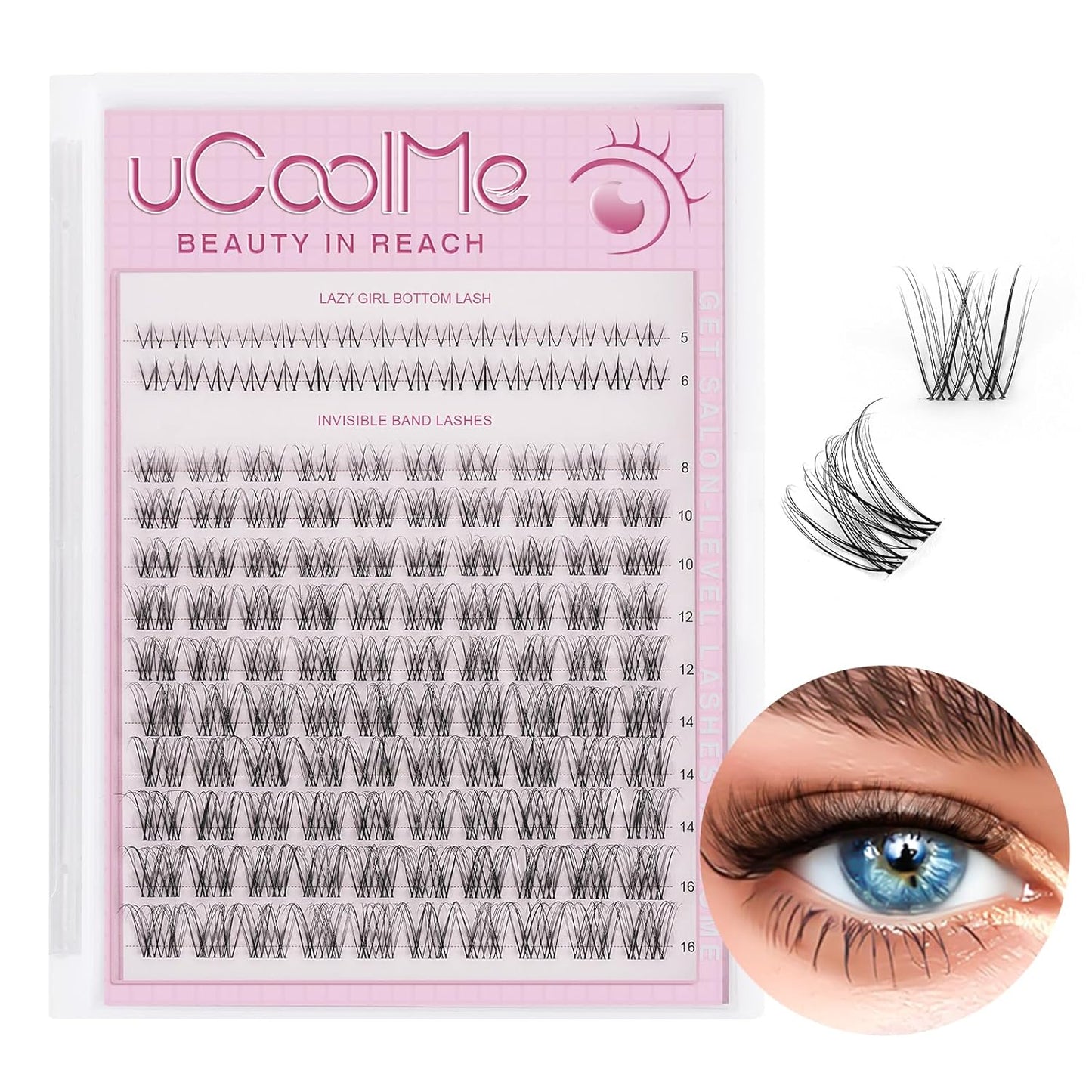 Fairy Lash Clusters 8-18Mm Manga Eyelash Clusters C Curl - Widespan DIY Eyelash Extensions Wet-Look Spiky Anime Lashes Individual Fake Eyelashes Clusters with 0.05Mm Ultra-Thin Invisible Lash Band