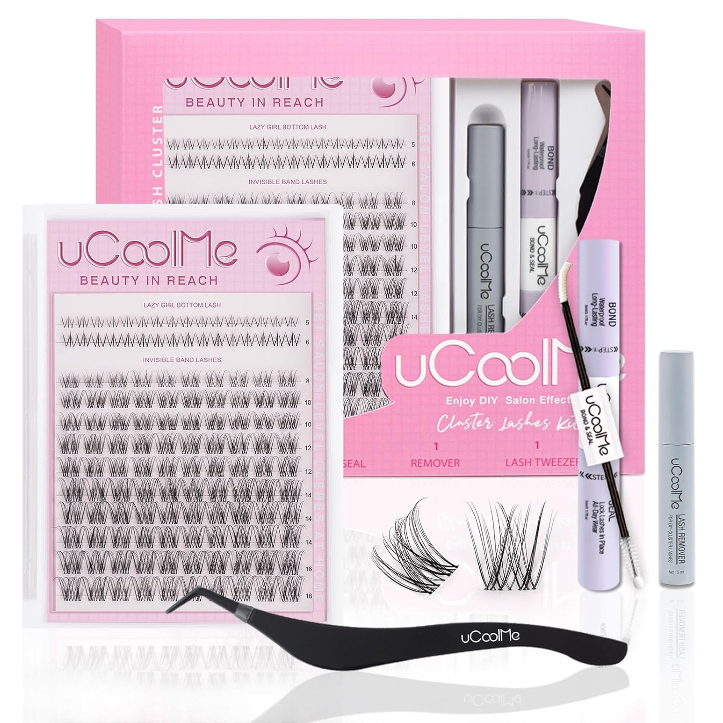 Fairy Lash Clusters Kit 8-18Mm Manga Eyelash Clusters C Curl - Widespan DIY Eyelash Extensions Kit Wet-Look Spiky Anime Lashes Individual Fake Eyelashes Clusters Kit Ultra-Thin Invisible Lash Band