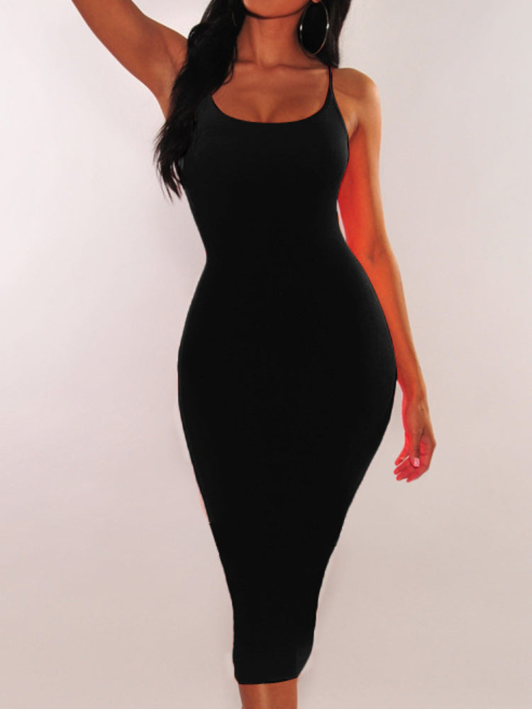 Chic Women's Bodycon Dress Waist-Cinching