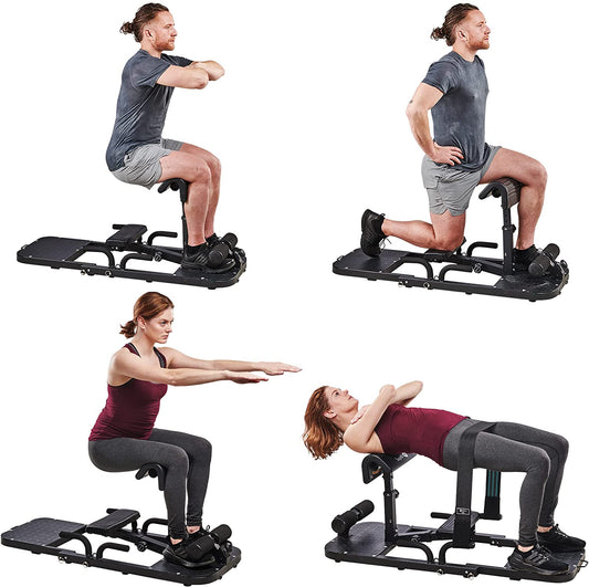 Gluteblast Hip Thrust Machine - Premium Squat & Glute Machine Workout Equipment for at Home Gym 