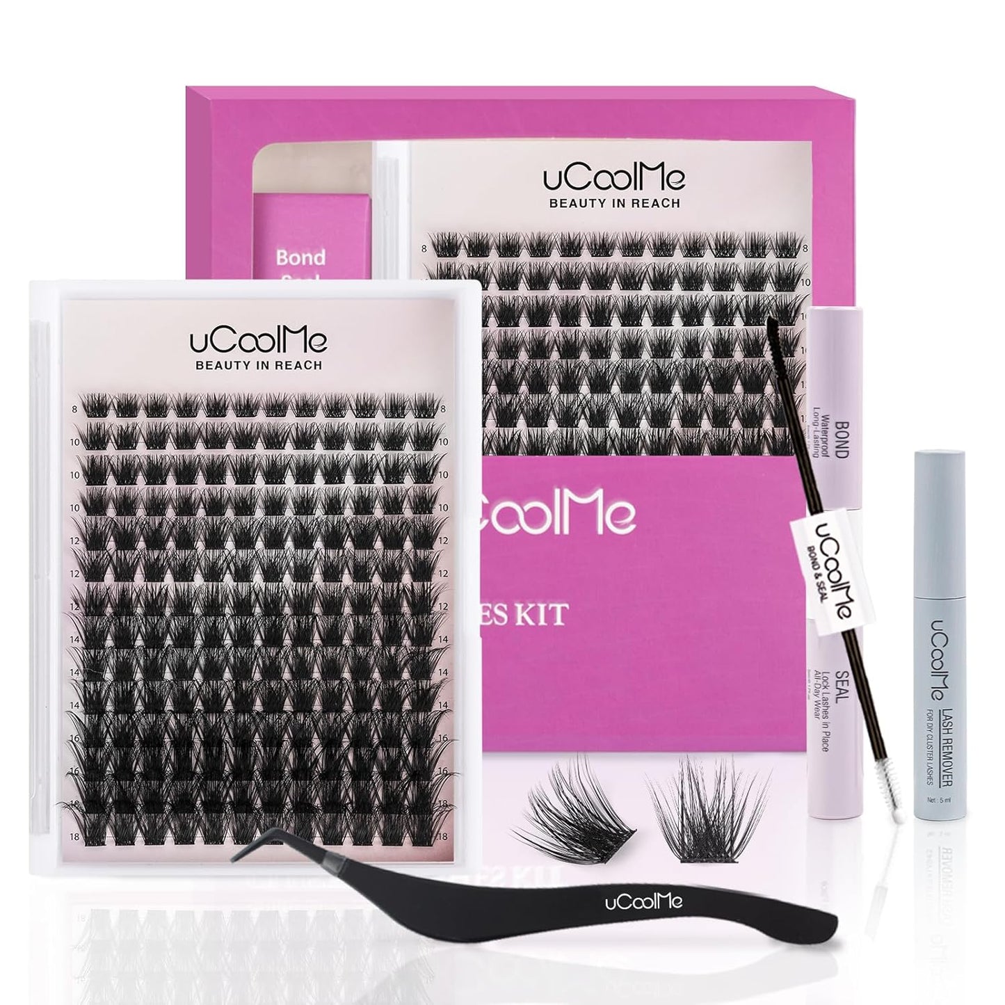 Fairy Lash Clusters Kit 8-18Mm Manga Eyelash Clusters C Curl - Widespan DIY Eyelash Extensions Kit Wet-Look Spiky Anime Lashes Individual Fake Eyelashes Clusters Kit Ultra-Thin Invisible Lash Band